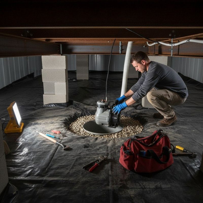 Basement Drainage Installation in Auburn, AL