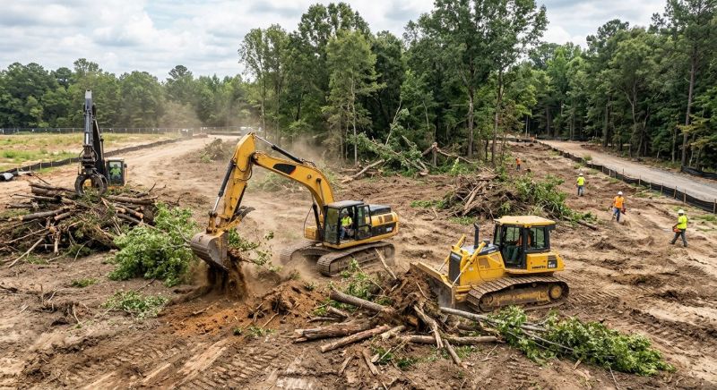 Parking Lot Land Clearing in Gwinnett County, GA