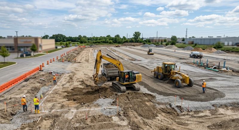 Parking Lot Site Preparation in Cumming, GA