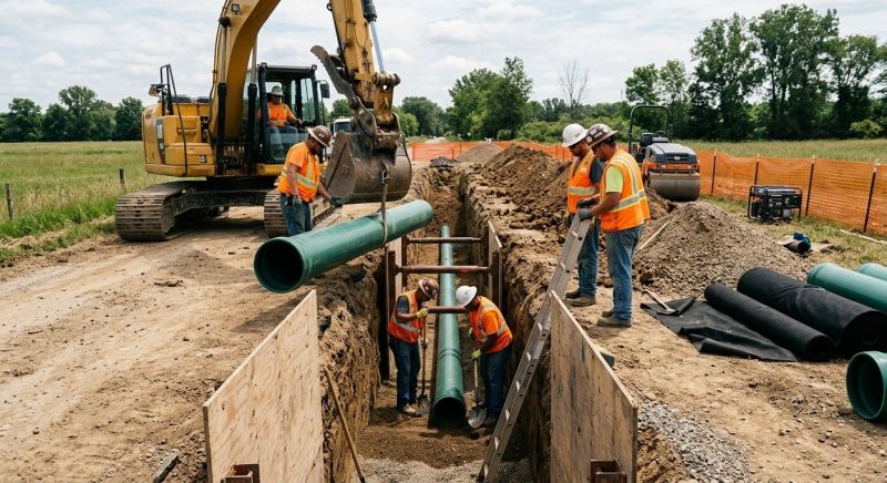 Backhoe Trenching in Houston, TX