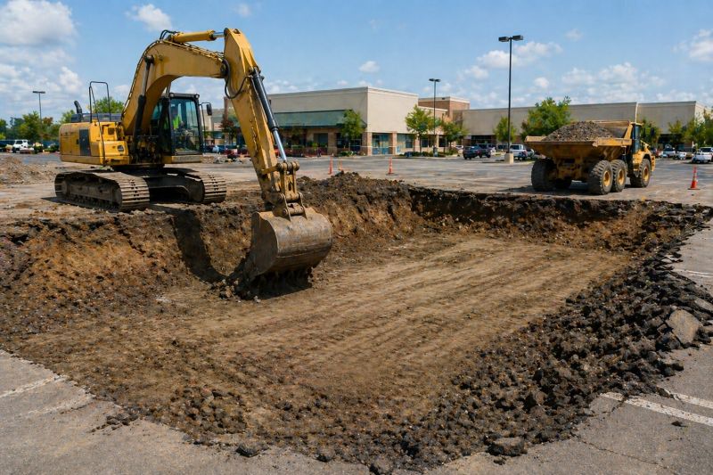 Parking Lot Excavation in Houston, TX